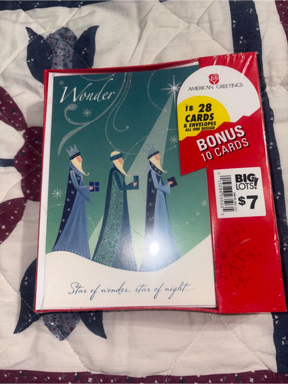 American Greetings Christmas Holiday Star of Wonder Card Box Set of 28 Cards